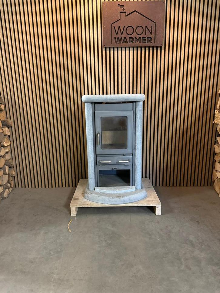 25222 Speksteenkachel Jydepejsen 7kw, Huis en Inrichting, Kachels, Gebruikt, Vrijstaand, Houtkachel, Hout, Ophalen
