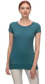 NIEUW! RAGWEAR vegan top korte mouw deep ocean groen M-XXL, Nieuw, Groen, Maat 38/40 (M), Ragwear