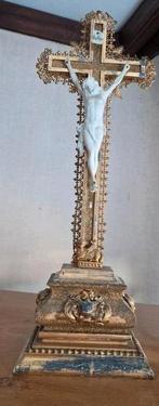 Antiek lamsgod en 1 kandelaar, Ophalen of Verzenden