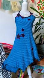 Goa hippie psy rave pixie fairy starfish kawaii sterren jurk, Ophalen of Verzenden, Zo goed als nieuw, Zwart, Boven de knie