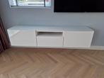 IKEA Besta tv meubel 180cm met glasplaat hoogglans wit, Ophalen, 150 tot 200 cm, Zo goed als nieuw, Minder dan 100 cm