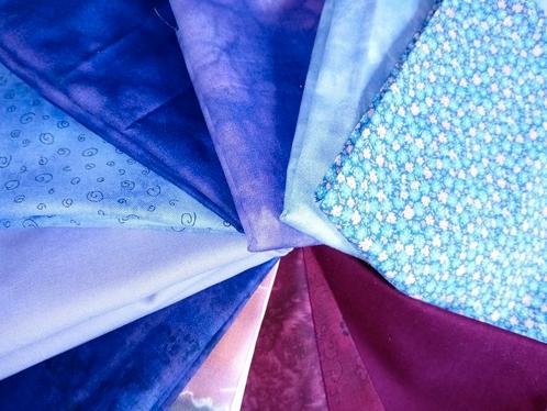 Quilt patchwork lappen stof paars, Hobby en Vrije tijd, Stoffen en Lappen, Nieuw, Katoen, 30 tot 120 cm, 30 tot 200 cm, Paars