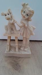 kind met hond beeldje jaren 50 of 60, Ophalen of Verzenden, Gebruikt, Dier