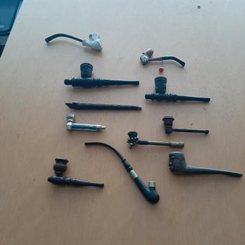 Partij van 11 opium pijpjes.  beschikbaar voor biedingen