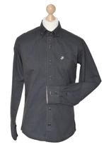 Culture overhemd, shirt, antraciet/bruin, Mt. M, Verzenden, Zo goed als nieuw, Culture, Halswijdte 39/40 (M)