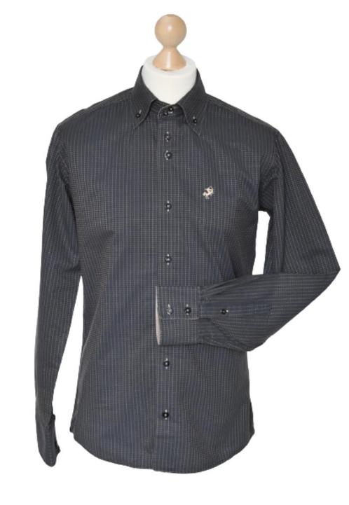 Culture overhemd, shirt, antraciet/bruin, Mt. M, Kleding | Heren, Overhemden, Zo goed als nieuw, Halswijdte 39/40 (M), Verzenden