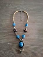 Nieuw ketting Beigekleur & Blauw, Overige materialen, Verstelbaar, Blauw, Nieuw