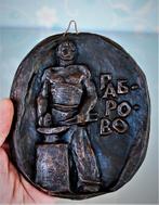 Bulgarije Metaal Werker, Racho de smid, Wandplaat Brons CCCP, Ophalen of Verzenden