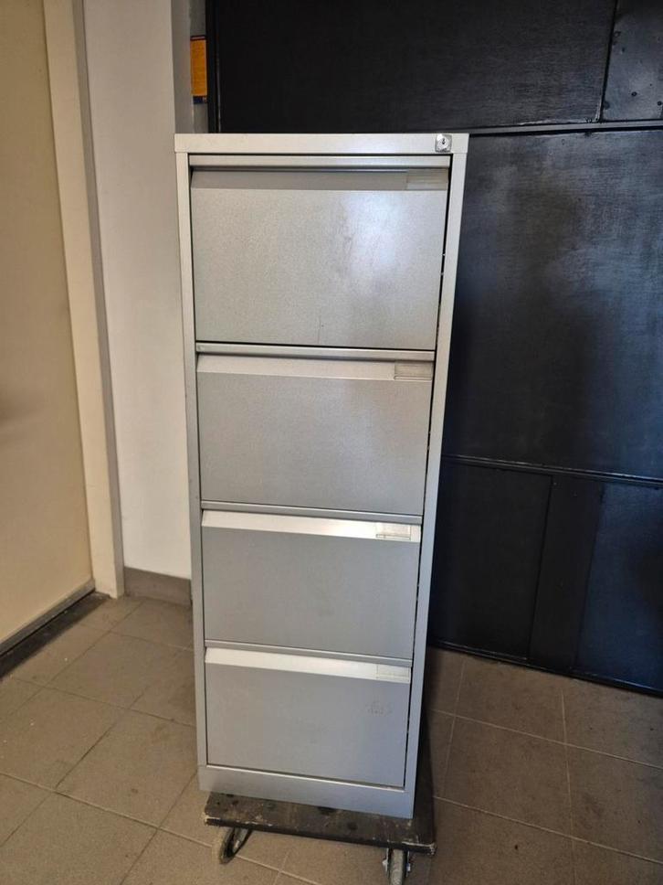 Vintage retro archiefkast compleet!, Huis en Inrichting, Kasten | Roldeurkasten en Archiefkasten, Gebruikt, 100 tot 150 cm, Minder dan 50 cm