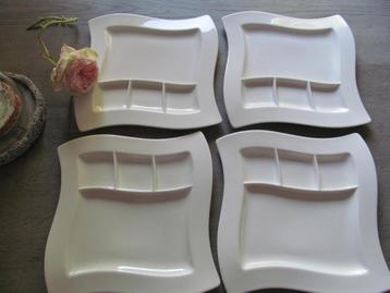 4 Villeroy & Boch New Wave Barbecueborden / Fondue Borden beschikbaar voor biedingen