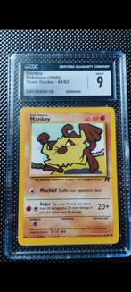 Mankey Pokemon kaart team Rocket CGC9 NM WOTC, Ophalen of Verzenden, Zo goed als nieuw