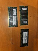 3x 256MB PC2100 DDR-266MHz RAM, Computers en Software, RAM geheugen, 1 GB of minder, 266MHz, Ophalen of Verzenden, Laptop