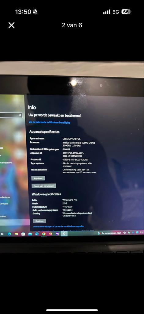 Lenovo IdeaPad Miix 720-12IKB 12" Core i5 2.7 GHz, Computers en Software, Windows Laptops, Zo goed als nieuw, 12 inch, SSD, 2 tot 3 Ghz