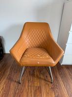 Oranje/bruine fauteuil, Huis en Inrichting, Fauteuils, Ophalen, Gebruikt, 75 tot 100 cm, Kunststof