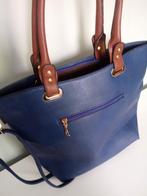 blauw leren tas, Ophalen of Verzenden, Nieuw, Blauw, Schoudertasje