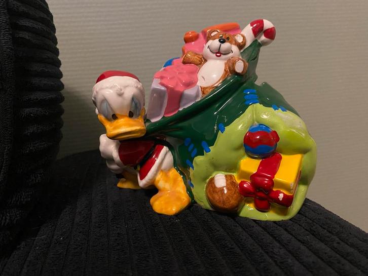Donald Duck als Kerstman Spaarpot - Enesco Disney, Verzamelen, Spaarpotten, Gebruikt, Strip- of Tekenfilmfiguur, Overige materialen