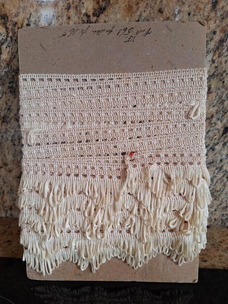 Vintage kaart met oud lusjes band, Antiek en Kunst, Curiosa en Brocante, Ophalen of Verzenden