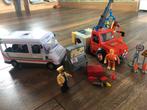 Brandweerman Sam set: takelauto, alarm, bus, Ophalen of Verzenden, Zo goed als nieuw