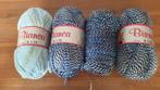 Bianca garen 4 stuks blauw verloop garen, Hobby en Vrije tijd, Breien en Haken, Ophalen of Verzenden, Zo goed als nieuw, Breien of Haken