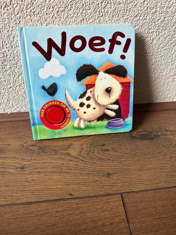 Woef! Leuk kinderboek met geluid, Boeken, Kinderboeken | Baby's en Peuters, Zo goed als nieuw, 1 tot 2 jaar, Uitklap-, Voel- of Ontdekboek