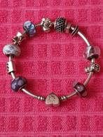 Mooie Pandora armband met 23 zilveren bedels., Gebruikt, Verzenden, Met bedels of kralen, Zilver