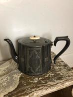 Antieke brocante tinnen engelse theepot, Ophalen of Verzenden