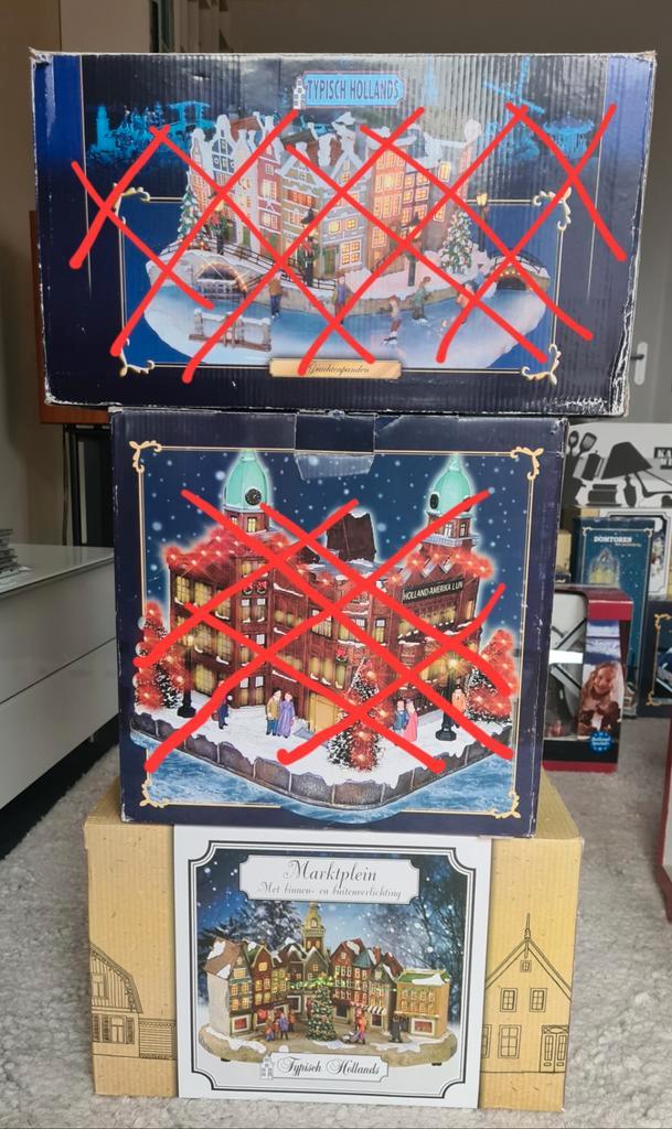 Compleet Kerstdorp Typisch Hollands Kerstdorp Minidorp Lemax, Diversen, Kerst, Zo goed als nieuw, Ophalen