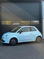 Fiat 500 1.2 2009 Blauw, 4 cilinders, 840 kg, Leder en Stof, Handgeschakeld