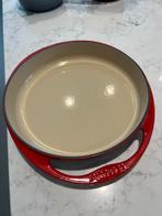 Le Creuset Tarte Tatin 28 cm in nieuwstaat, Gietijzer, Ophalen of Verzenden, Zo goed als nieuw, Keramische plaat