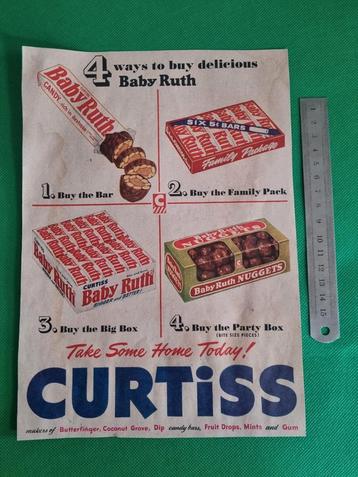 Advertentie: Curtis Baby Ruth 1952