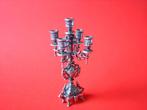 Mooie Kleine Zilveren 4-armige Kaarsenstandaard - miniatuur, Verzenden, Zilver