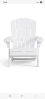 Witte Adirondack Tuinstoel - Nieuwstaat, Tuin en Terras, Tuinstoelen, Ophalen of Verzenden, Nieuw, Kunststof