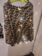 Zwart/Goud Blouse - Maat M, Kleding | Dames, Tops, Maat 38/40 (M), Zwart, Ophalen of Verzenden, Zo goed als nieuw