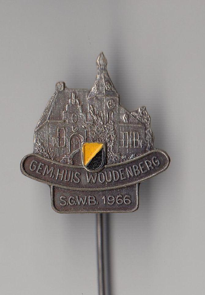 Woudenberg SGWB Gemeente Huis speldje speldje, Verzamelen, Speldjes, Pins en Buttons, Gebruikt, Speldje of Pin, Overige onderwerpen