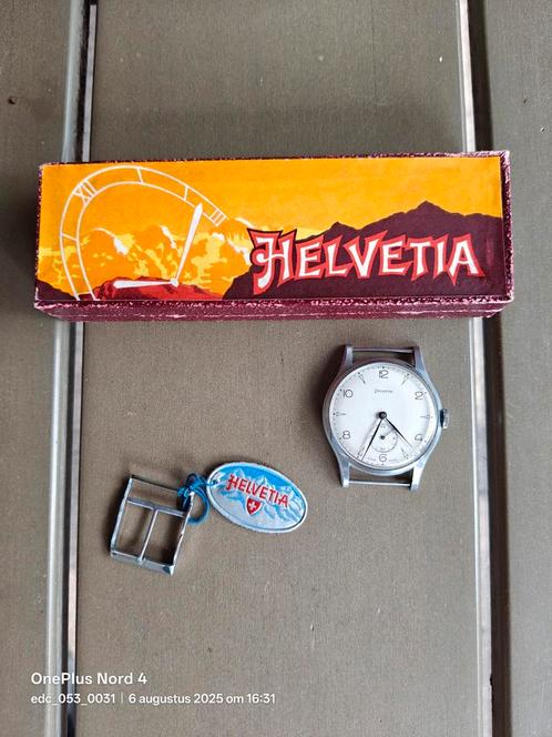 Helvetia cal.80 sub second horloge., Verzamelen, Overige Verzamelen, Zo goed als nieuw, Ophalen of Verzenden