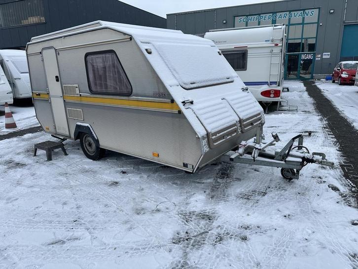 Kip 37 EKV 1990 (bj 1990), Caravans en Kamperen, Caravans, Bedrijf, 500 - 750 kg, Kip, tot 4 meter, Hefdak, Koelkast, Luifel, Schokbreker