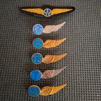 Marine Luchtvaartdienst Vliegerinsignes (wings) 6x, Verzamelen, Militaria | Algemeen, Ophalen of Verzenden, Marine, Nederland