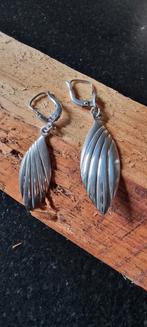 Zilveren vintage blad vormige oorbellen franz scheuerle, Verzenden, Zo goed als nieuw, Zilver, Zilver