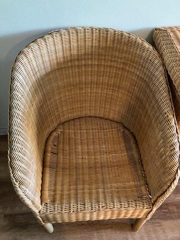 Vintage Rieten Fauteuils - Set van 2 beschikbaar voor biedingen