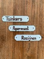 Drie emaille bordjes, Antiek en Kunst, Antiek | Emaille, Ophalen of Verzenden