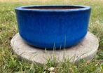 Blauwe geglazuurde bloempot voor buiten - 13 cm x 30 cm, Ophalen, Rond, Zo goed als nieuw, Minder dan 25 cm