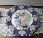 Vintage bord pauw rozen goud Imari, Ophalen of Verzenden, Zo goed als nieuw