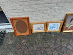 4 schilderijtjes met lijsten, Ophalen of Verzenden