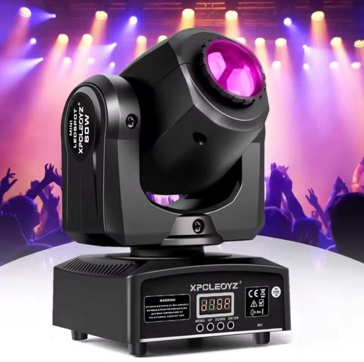 60 Watt LED DMX Moving Head lichteffect, Muziek en Instrumenten, Licht en Laser, Nieuw, Licht, Geluidgestuurd, Kleur, Stroboscoopeffect