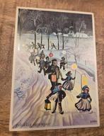 Schaatsen met lampionnen - Wim Bijmoer 1968, Verzamelen, Ansichtkaarten | Themakaarten, Verzenden, 1960 tot 1980, Gelopen