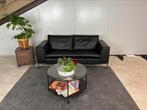 GRATIS LEVERING Montel Leren Bank Zwart 185x90 GEREINIGD, Huis en Inrichting, Banken | Bankstellen, 150 tot 200 cm, Driepersoons
