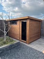 Thermowood buitensauna met omkleedruimte /voorruimte. Sauna, Ophalen of Verzenden, Nieuw, Fins of Traditioneel, Complete sauna