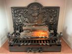 Sfeer haard met gietijzeren achterplaat, Huis en Inrichting, Haarden, Ophalen, Gebruikt, Vrijstaande haard, Elektrische haard