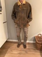 Stoere Lammy Coat Heren - Maat L, Kleding | Heren, Jassen | Winter, Ophalen of Verzenden, Gedragen, Maat 52/54 (L), Bruin
