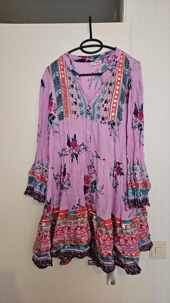 Ibiza jurk, Kleding | Dames, Jurken, Zo goed als nieuw, Maat 38/40 (M), Paars, Boven de knie, Ophalen of Verzenden